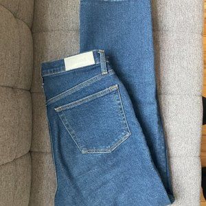 Re/Done Comfort Stretch High Rise Stove Pipe 60s Blue